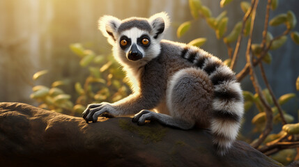 Obraz premium ring lemur