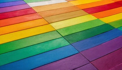 background texture of symmetrically arranged squares painted in the colors of the LGBT flag