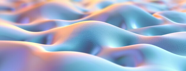 Obraz premium Soothing abstract texture featuring gentle waves in a soft blue pastel hue, evoking calm and tranquility.