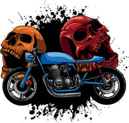 Cafe racer motor bike vector illustration design