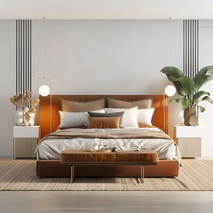 modern bedroom on transparent UHD Wallpapar