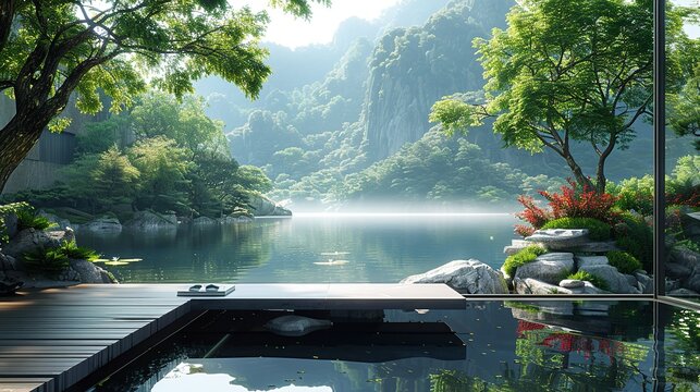 The podium's clean lines and minimalist design evoke a sense of calm and serenity, offering viewers a moment of peace in the midst of nature's chaos. Minimal and Simple style