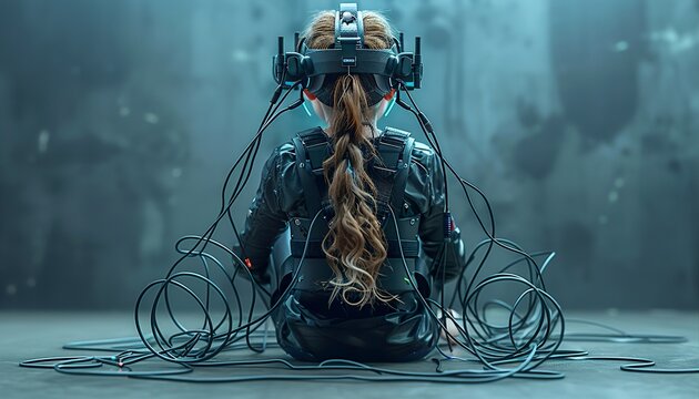 Fototapeta Diving deep into virtual reality UHD Wallpapar