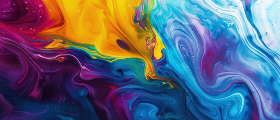 A vibrant, flowing background of swirling liquid colors, creating a sense of movement and dynamism, perfect for creative and artistic product advertisements