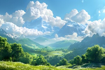 Fantasy landscape illustration