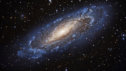 Naklejka premium Star and Galaxy Landscapes: Beautiful photos stars and galaxies offer a mesmerizing glimpse into the vastness the cosmos. Each image reveals the intricate patterns of celestial bodies scattered across