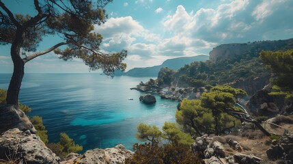 Beautiful beach views in Greece, Clean and beautiful, which in Generate AI