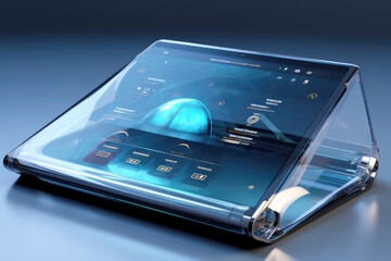generated illustration of futuristic digital tablet