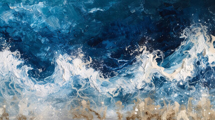 Obraz premium Abstract Ocean Waves with Texture