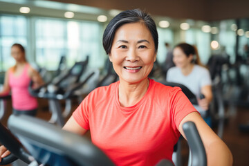 Fototapeta premium person doing exercise at gym. fitness concept