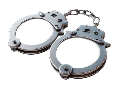 handcuffs isolated on a white background