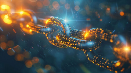 Futuristic Big Data Blockchain Concept