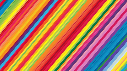 Bright rainbow stripes pattern with multicolor vibrant bold lines creating a dynamic repeating design. Perfect for modern and trendy textile, wallpaper, and fashion applications.