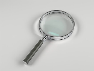 Magnifying glass on white background