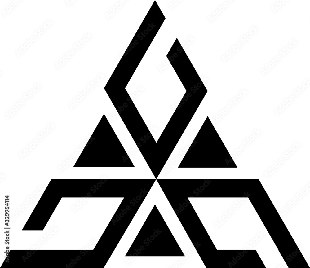 Poster abstract triangle design element. decorative geometric pyramid shape, triangular patterned, stylized