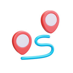 location 3d render icon