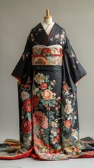 A kimono with a floral pattern