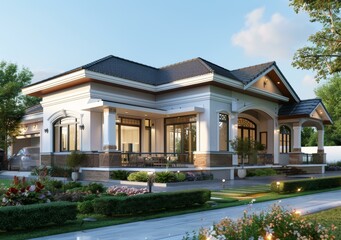 Villa Design Rendering Exterior