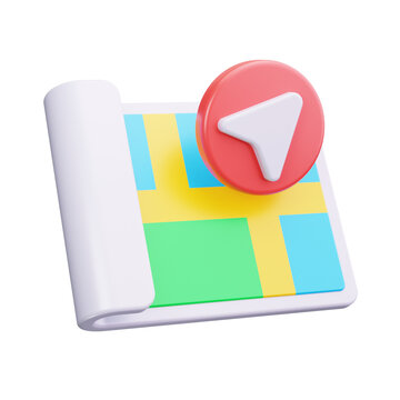 map 3d render icon