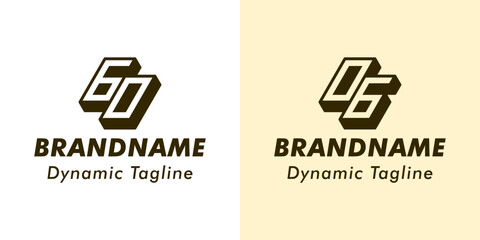 Letters GO and OG 3D Monogram Logo, Suitable for business with OG or GO initials