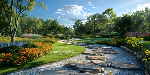 Obraz premium Landscape design renderings