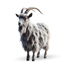 Fototapeta premium 3d realistic Horn Goat on transparent background, best islamic festival eid al adha goat