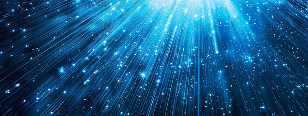 Naklejka premium Blue Matrix with Rays of Light