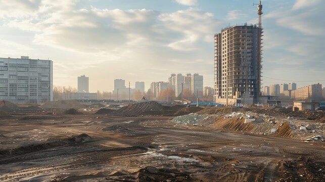 The citys constantly evolving landscape captured from the same spot on the construction site over the years.
