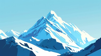 Simple mountain art UHD wallpaper