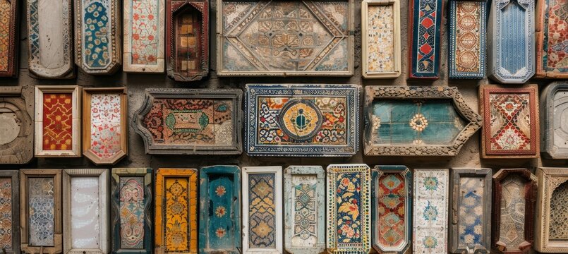 Handmade wooden serving trays with intricate inlay designs for elegant dining presentations