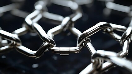 Close up of a metal chain