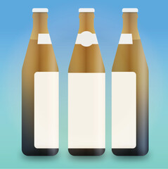 22 oz. Beer Bottle Staged Illustration