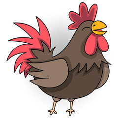 rooster crowing in the morning