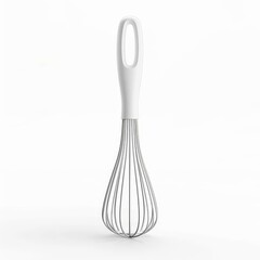Polycarbonate whisk with a durable, shatterresistant design, isolated solid white background of, without shadow, single object, detailed, PNG dicut style