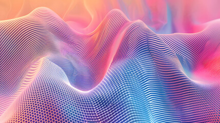 Gradient mesh abstract background. Futuristic holographic backdrop with gradient mesh. 90s, 80s...