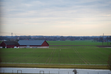 Rural landscape in Sk&aring;ne Sweden during winter