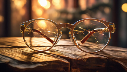 glasses on the rock