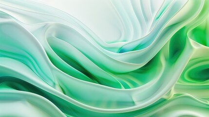 Minimalistic Fluidity: Large Green and Blue-White Gradients