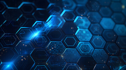 Obraz premium hexagon concept design abstract technology background vector. Generative AI.