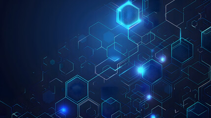 hexagon concept design abstract technology background vector. Generative AI.