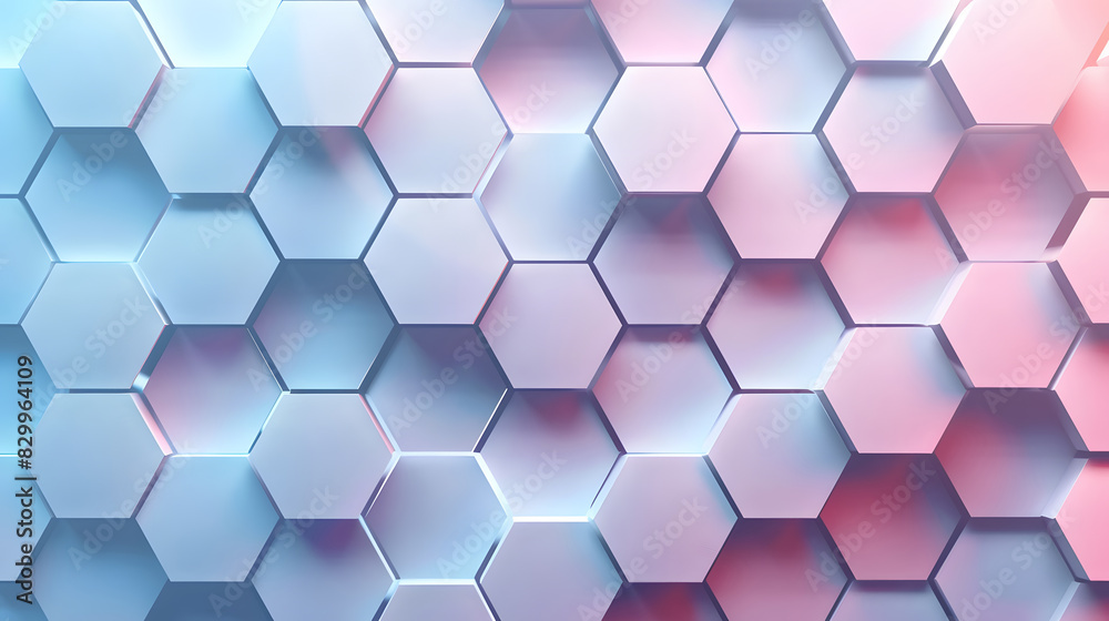 Poster hexagons pattern. geometric abstract background with simple hexagonal elements. generative ai.