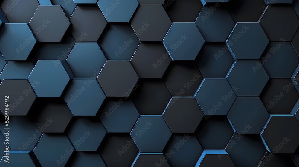 Poster hexagons pattern. geometric abstract background with simple hexagonal elements. generative ai.