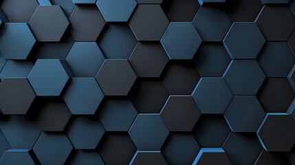 Fototapeta premium Hexagons pattern. Geometric abstract background with simple hexagonal elements. Generative AI.