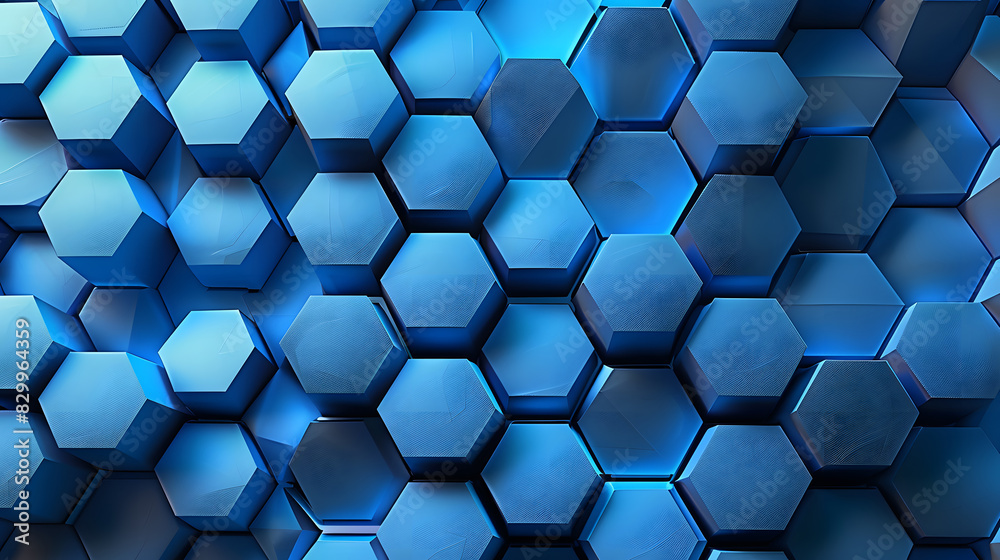 Poster hexagons pattern. geometric abstract background with simple hexagonal elements. generative ai.