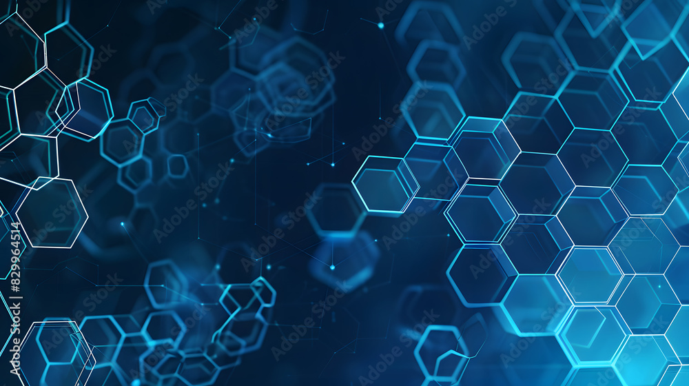 Poster hexagons pattern. geometric abstract background with simple hexagonal elements. medical, technology 