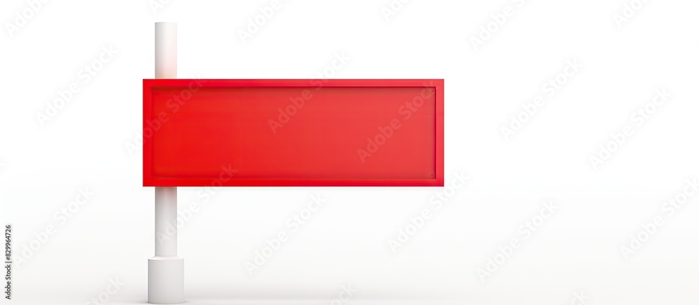 Poster Isolated on a white background this red guidepost provides ample space for text making it convenient for adding captions or messages to the image