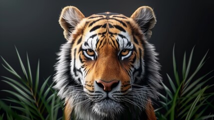 Fototapeta premium Endangered Species Defender Tiger in 3D Render