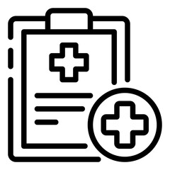 Fototapeta premium Medical Report Line Icon Symbol
