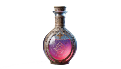 wizard's potion bottle  isolated on transparent or white background