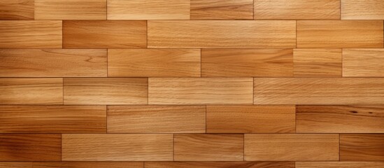 Obraz premium A copy space image of a beautiful texture featuring brown wooden parquet